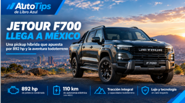 Jetour F700 llega a México: una pickup híbrida que apuesta por 892 hp y la aventura todoterreno