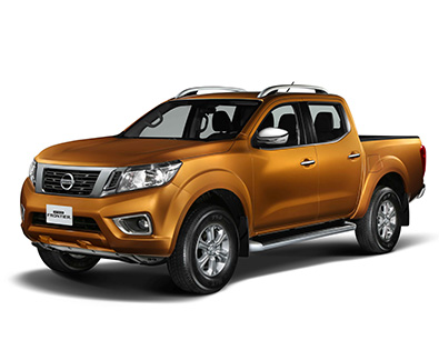 Frente de un Nissan Frontier 2015