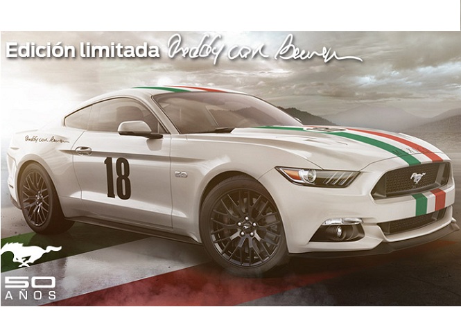 Frente de un Ford Mustang 2015