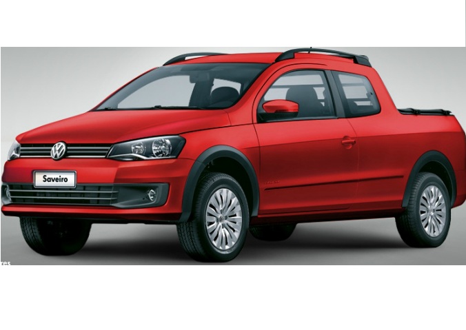 Frente de un Volkswagen Saveiro 2015